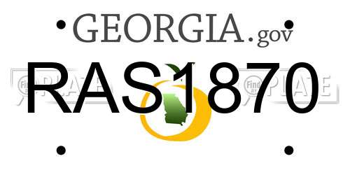 RAS1870 Georgia License Plate
