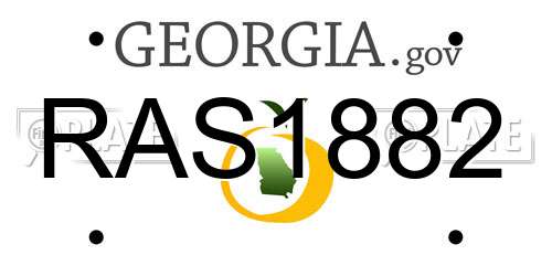 RAS1882 Georgia License Plate