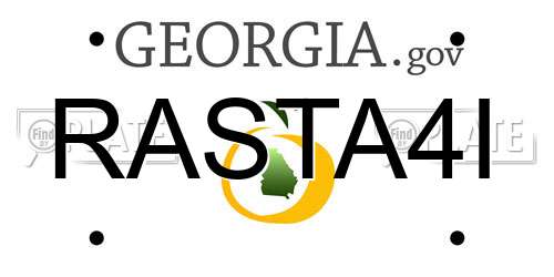 RASTA4I Georgia License Plate