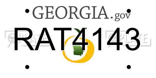 RAT4143 Georgia License Plate