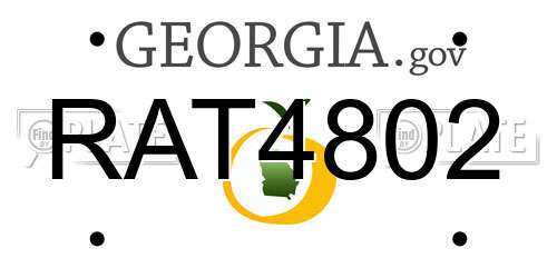 RAT4802 Georgia License Plate