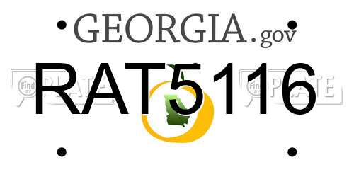 RAT5116 Georgia License Plate