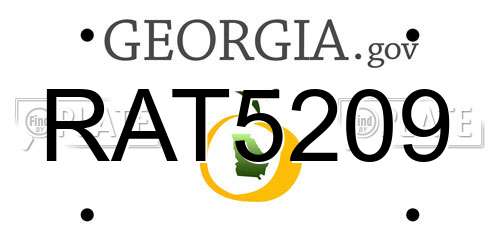 RAT5209 Georgia License Plate