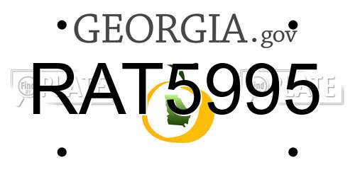 RAT5995 Georgia License Plate