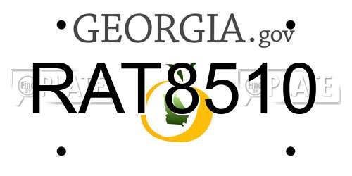RAT8510 Georgia License Plate