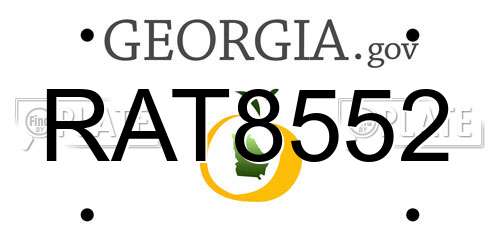 RAT8552 Georgia License Plate