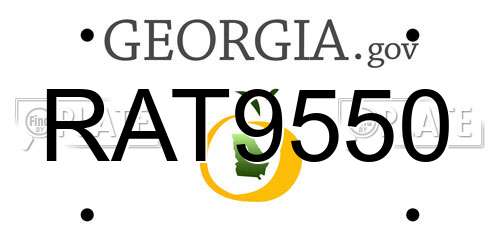 RAT9550 Georgia License Plate