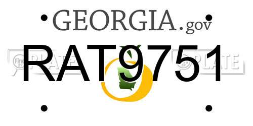 RAT9751 Georgia License Plate