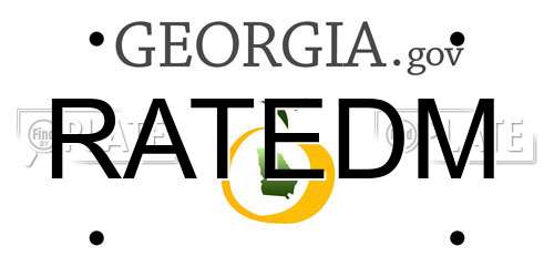 RATEDM Georgia License Plate