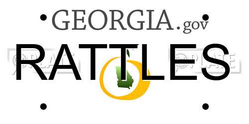 RATTLES Georgia License Plate