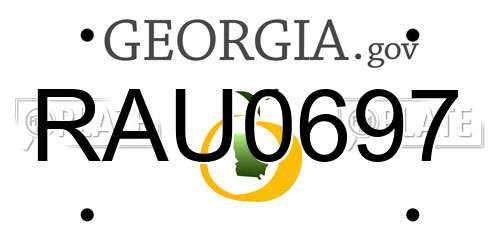 RAU0697 Georgia License Plate
