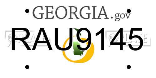 RAU9145 Georgia License Plate