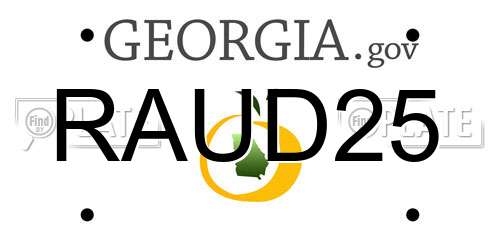 RAUD25 Georgia License Plate