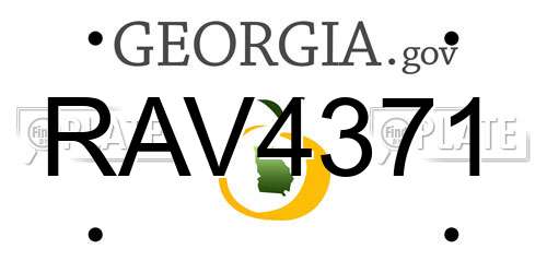 RAV4371 Georgia License Plate