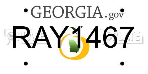 RAY1467 Georgia License Plate