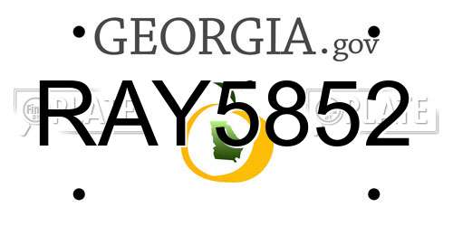 RAY5852 Georgia License Plate