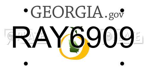 RAY6909 Georgia License Plate