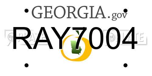 RAY7004 Georgia License Plate