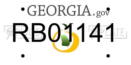RB01141 Georgia License Plate