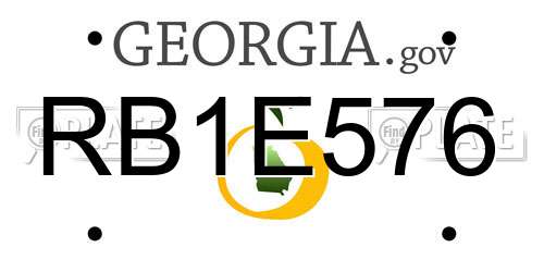 RB1E576 Georgia License Plate