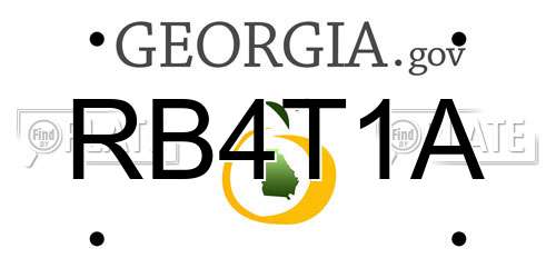RB4T1A Georgia License Plate