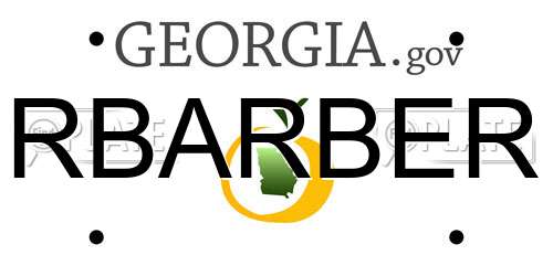 RBARBER Georgia License Plate