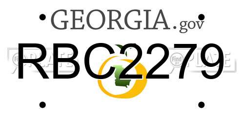 RBC2279 Georgia License Plate