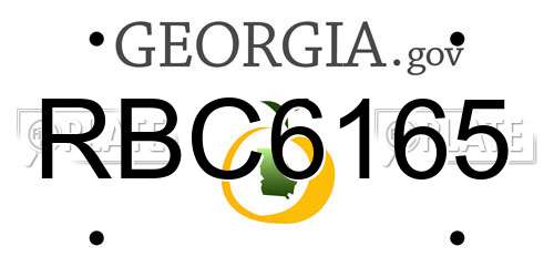 RBC6165 Georgia License Plate