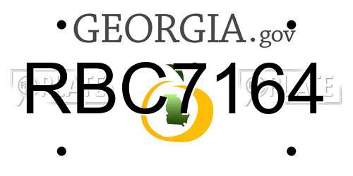 RBC7164 Georgia License Plate