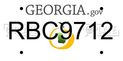 RBC9712 Georgia License Plate