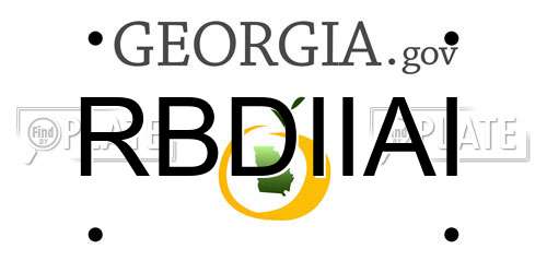 RBDIIAI Georgia License Plate