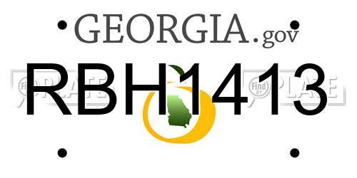 RBH1413 Georgia License Plate