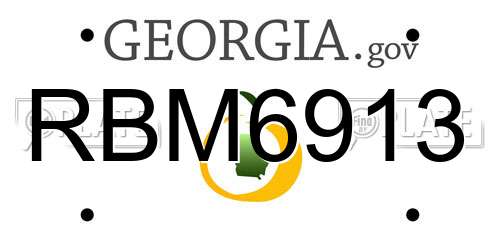 RBM6913 Georgia License Plate