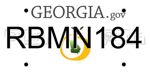 RBMN184 Georgia License Plate