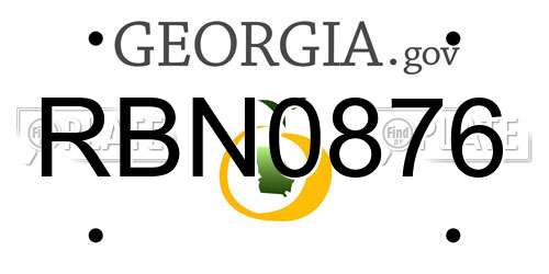 RBN0876 Georgia License Plate