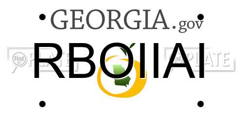 RBOIIAI Georgia License Plate