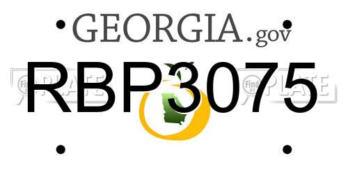 RBP3075 Georgia License Plate