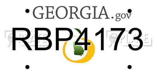 RBP4173 Georgia License Plate