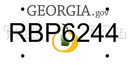RBP6244 Georgia License Plate