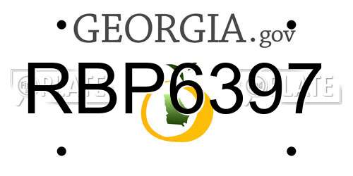RBP6397 Georgia License Plate