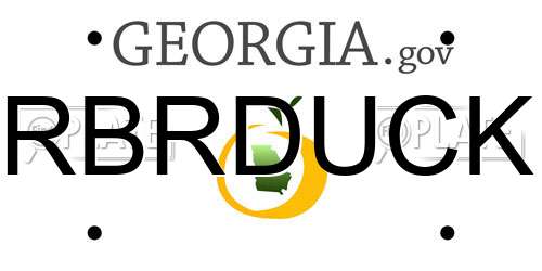RBRDUCK Georgia License Plate