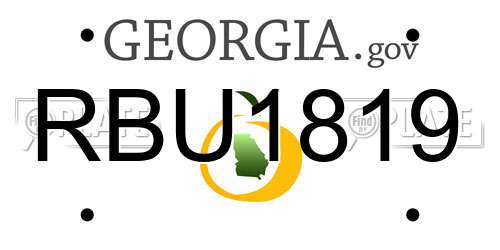 RBU1819 Georgia License Plate