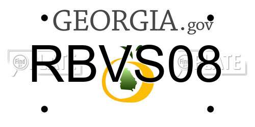 RBVS08 Georgia License Plate