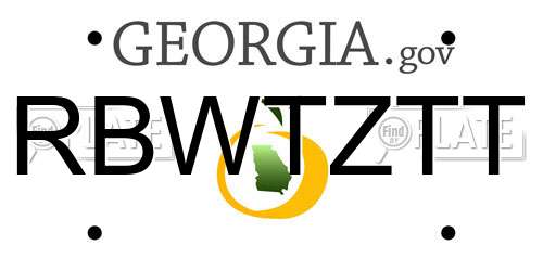RBWTZTT Georgia License Plate
