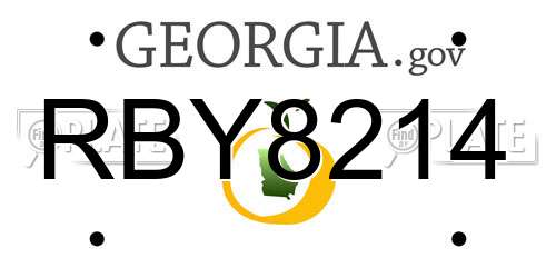 RBY8214 Georgia License Plate