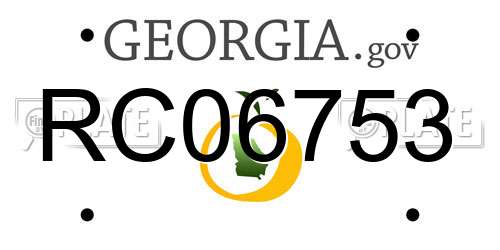 RC06753 Georgia License Plate