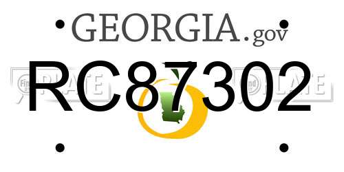 RC87302 Georgia License Plate