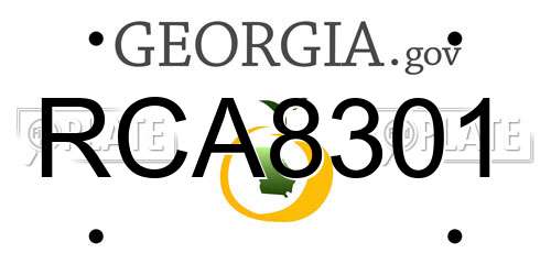 RCA8301 Georgia License Plate