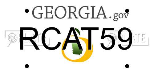 RCAT59 Georgia License Plate