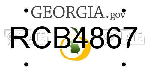 RCB4867 Georgia License Plate